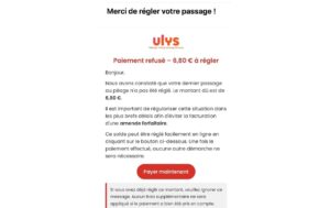 email arnaque ulys autoroute telepeage